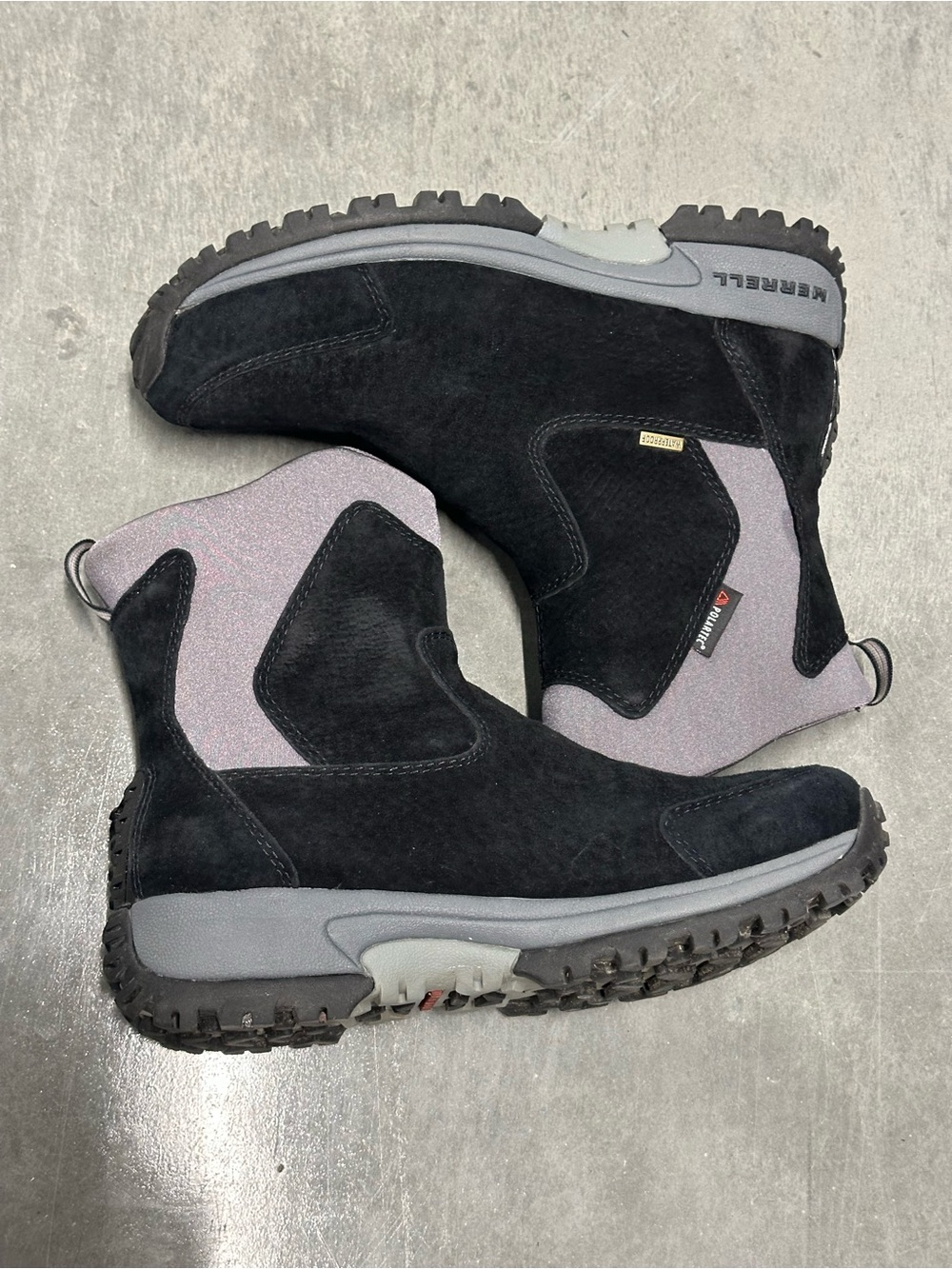 Merrell Black and Gray Suede Waterproof Ankle Boots size 9